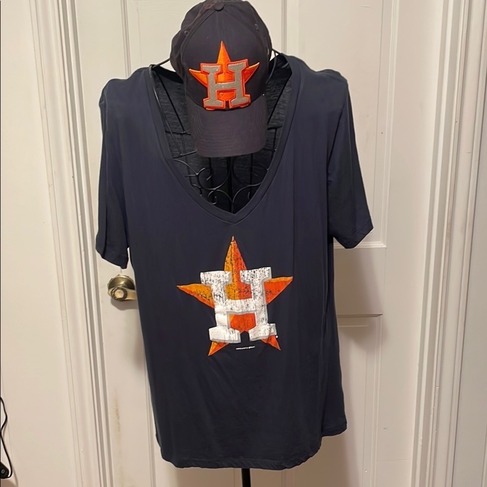 ⚾️⚾️⚾️BOGOHO ⚾️⚾️⚾️Houston Astros T-Shirt and Cap Set